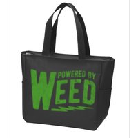 Powered By Weed Zip Tote Bag