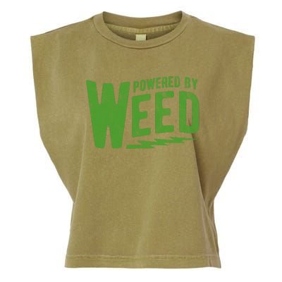 Powered By Weed Garment-Dyed Women's Muscle Tee