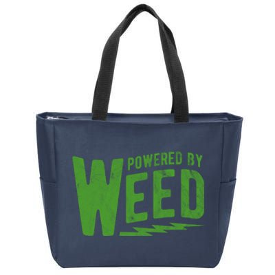 Powered By Weed Zip Tote Bag