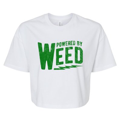 Powered By Weed Bella+Canvas Jersey Crop Tee