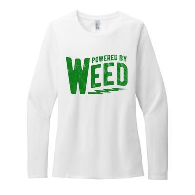 Powered By Weed Womens CVC Long Sleeve Shirt