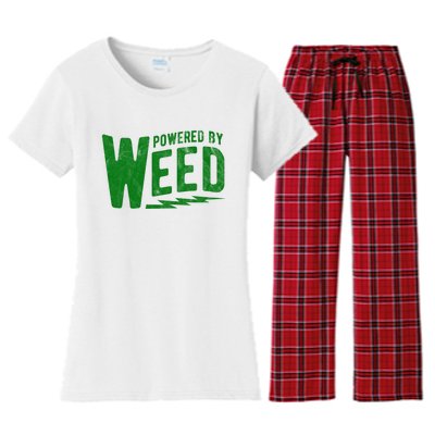 Powered By Weed Women's Flannel Pajama Set