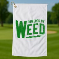 Powered By Weed Golf Towel