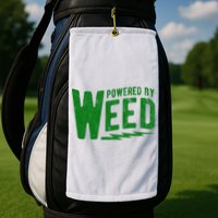 Powered By Weed Golf Towel