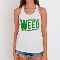 Powered By Weed Women's Knotted Racerback Tank