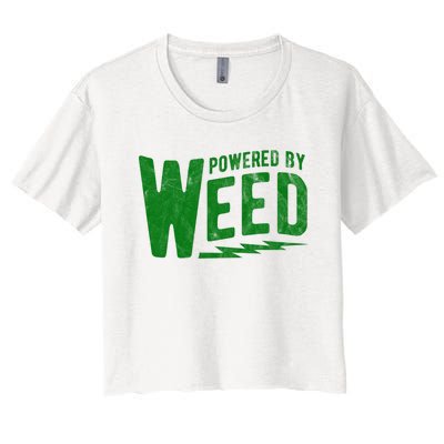 Powered By Weed Women's Crop Top Tee