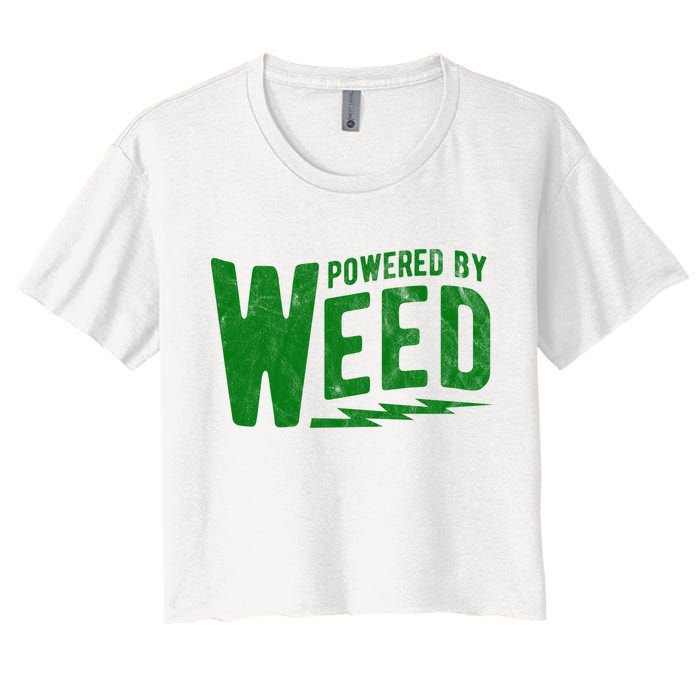 Powered By Weed Women's Crop Top Tee