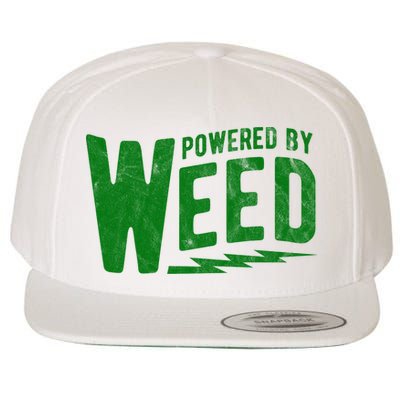 Powered By Weed Wool Snapback Cap
