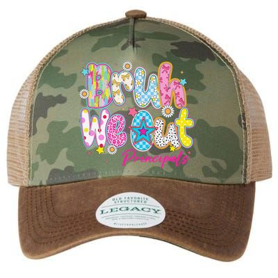Preppy Bruh We Out Principals Last Day Of School Summer Legacy Tie Dye Trucker Hat