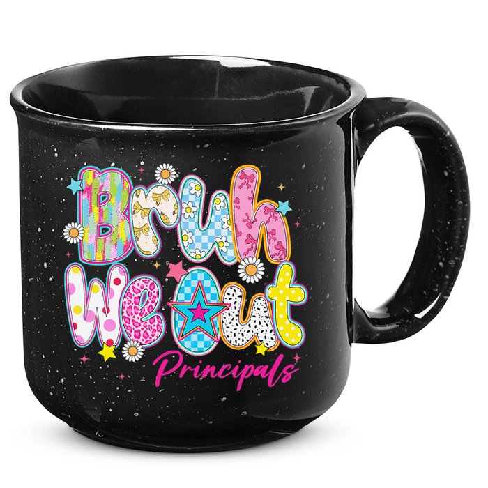 Preppy Bruh We Out Principals Last Day Of School Summer 15oz Campfire Ceramic Mug
