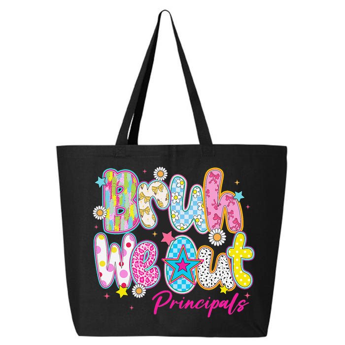 Preppy Bruh We Out Principals Last Day Of School Summer 25L Jumbo Tote