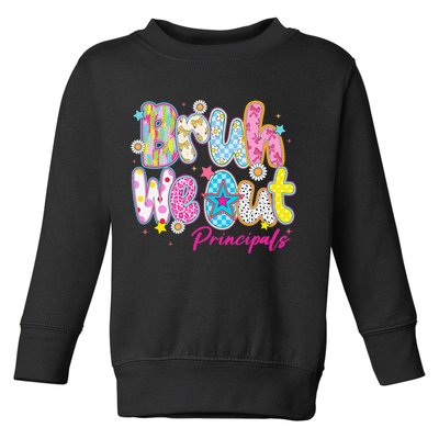 Preppy Bruh We Out Principals Last Day Of School Summer Toddler Sweatshirt