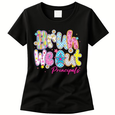 Preppy Bruh We Out Principals Last Day Of School Summer Womens T-Shirt