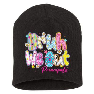 Preppy Bruh We Out Principals Last Day Of School Summer Short Acrylic Beanie
