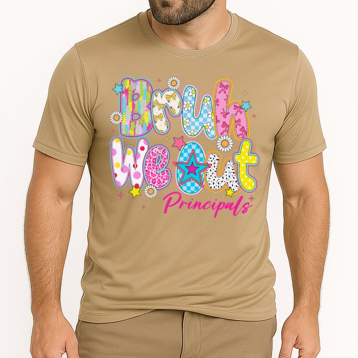 Preppy Bruh We Out Principals Last Day Of School Summer Cooling Performance Crew T-Shirt