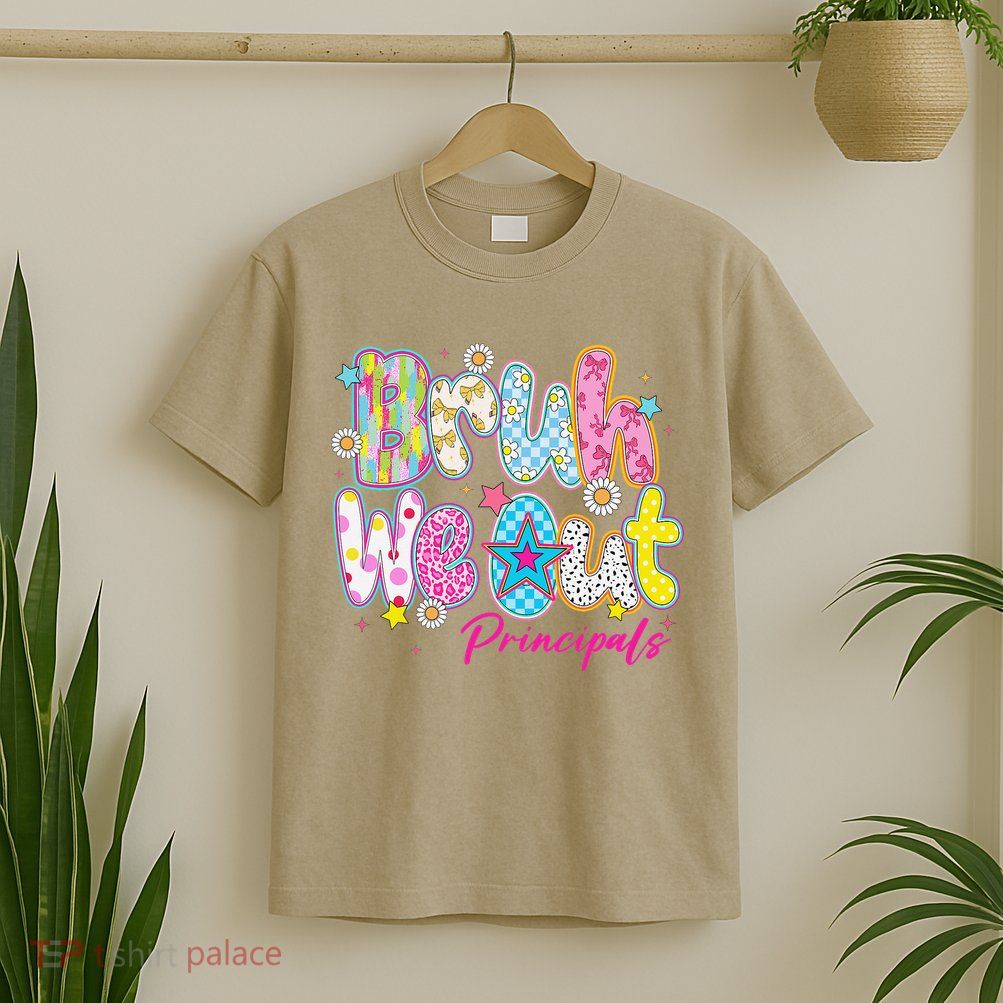 Preppy Bruh We Out Principals Last Day Of School Summer T-Shirt