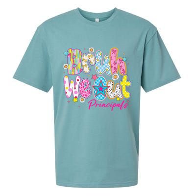 Preppy Bruh We Out Principals Last Day Of School Summer Sueded Cloud Jersey T-Shirt