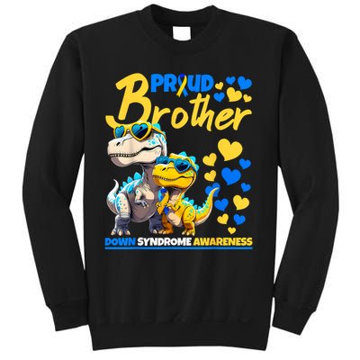 Proud Brother World Down Syndrome Awareness Dinosaur T21 Sweatshirt