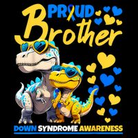 Proud Brother World Down Syndrome Awareness Dinosaur T21 16 in Basic Backpack