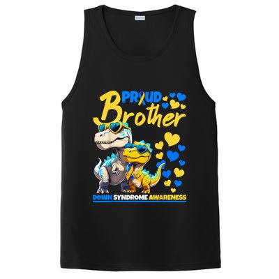 Proud Brother World Down Syndrome Awareness Dinosaur T21 PosiCharge Competitor Tank