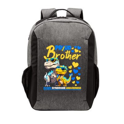 Proud Brother World Down Syndrome Awareness Dinosaur T21 Vector Backpack