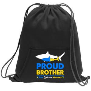 Proud Brother World Down Syndrome Awareness Day Shark T21 Sweatshirt Cinch Pack Bag