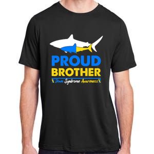 Proud Brother World Down Syndrome Awareness Day Shark T21 Adult ChromaSoft Performance T-Shirt