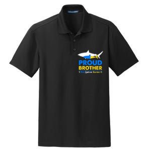 Proud Brother World Down Syndrome Awareness Day Shark T21 Dry Zone Grid Polo