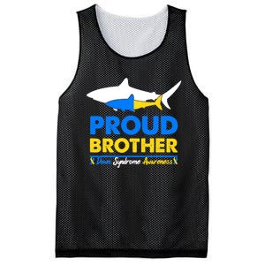 Proud Brother World Down Syndrome Awareness Day Shark T21 Mesh Reversible Basketball Jersey Tank