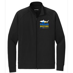 Proud Brother World Down Syndrome Awareness Day Shark T21 Stretch Full-Zip Cadet Jacket