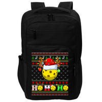 Pickleball Ball Xmas Tree Lights Ugly Christmas Sweater Gift Impact Tech Backpack