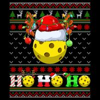 Pickleball Ball Xmas Tree Lights Ugly Christmas Sweater Gift Impact Tech Backpack