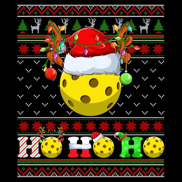 Pickleball Ball Xmas Tree Lights Ugly Christmas Sweater Gift Impact Tech Backpack