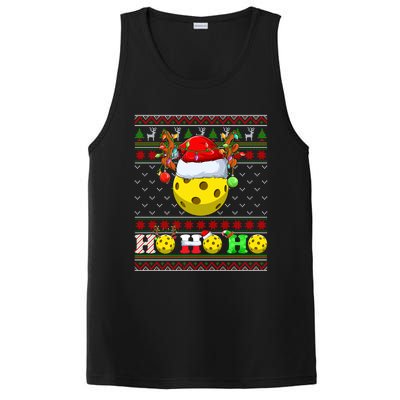 Pickleball Ball Xmas Tree Lights Ugly Christmas Sweater Gift PosiCharge Competitor Tank