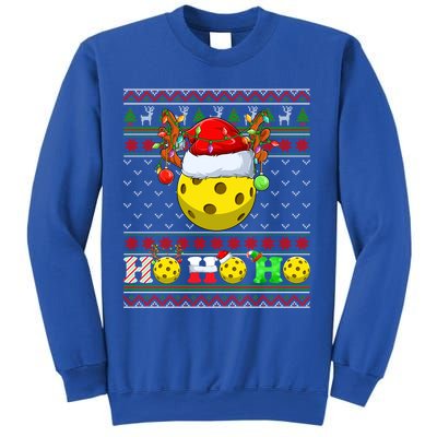Pickleball Ball Xmas Tree Lights Ugly Christmas Sweater Gift Sweatshirt