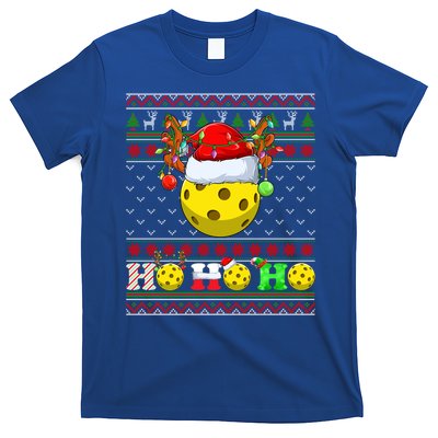 Pickleball Ball Xmas Tree Lights Ugly Christmas Sweater Gift T-Shirt