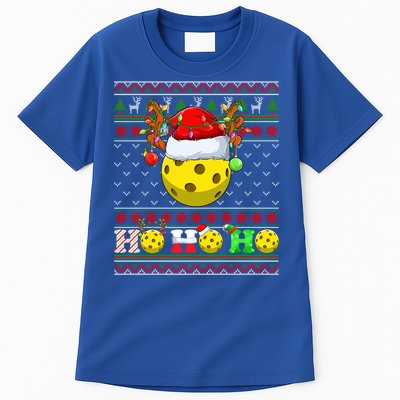 Pickleball Ball Xmas Tree Lights Ugly Christmas Sweater Gift Tall T-Shirt