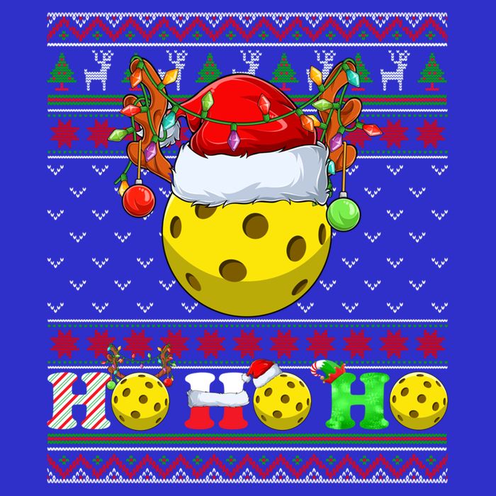 Pickleball Ball Xmas Tree Lights Ugly Christmas Sweater Gift Button