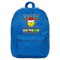 Pickleball Ball Xmas Tree Lights Ugly Christmas Sweater Gift 16 in Basic Backpack