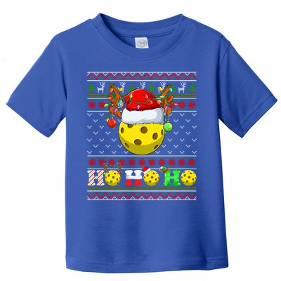 Pickleball Ball Xmas Tree Lights Ugly Christmas Sweater Gift Toddler T-Shirt