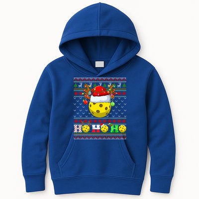 Pickleball Ball Xmas Tree Lights Ugly Christmas Sweater Gift Kids Hoodie