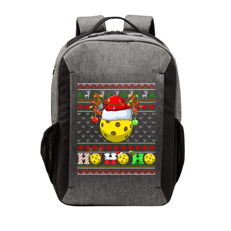 Pickleball Ball Xmas Tree Lights Ugly Christmas Sweater Gift Vector Backpack