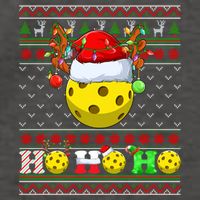 Pickleball Ball Xmas Tree Lights Ugly Christmas Sweater Gift Vector Backpack