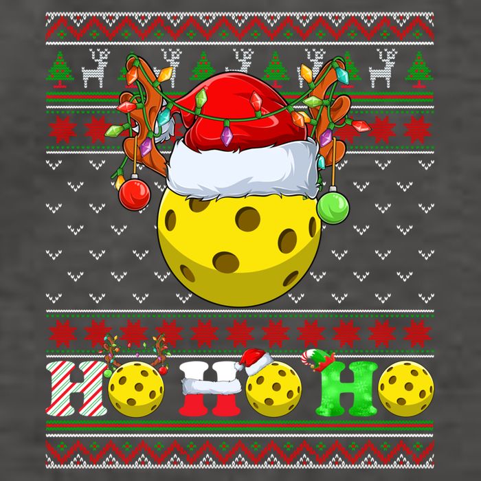 Pickleball Ball Xmas Tree Lights Ugly Christmas Sweater Gift Vector Backpack