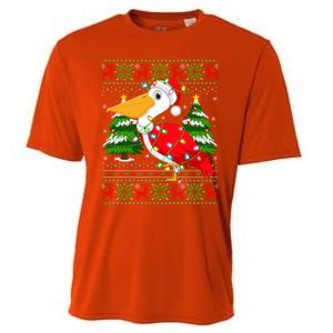 Pelican Bird Xmas Style Ugly Santa Pelican Christmas Great Gift Cooling Performance Crew T-Shirt