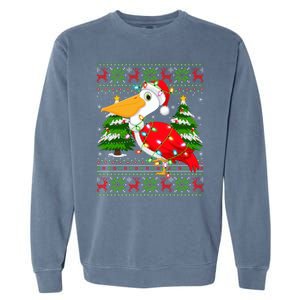 Pelican Bird Xmas Style Ugly Santa Pelican Christmas Great Gift Garment-Dyed Sweatshirt