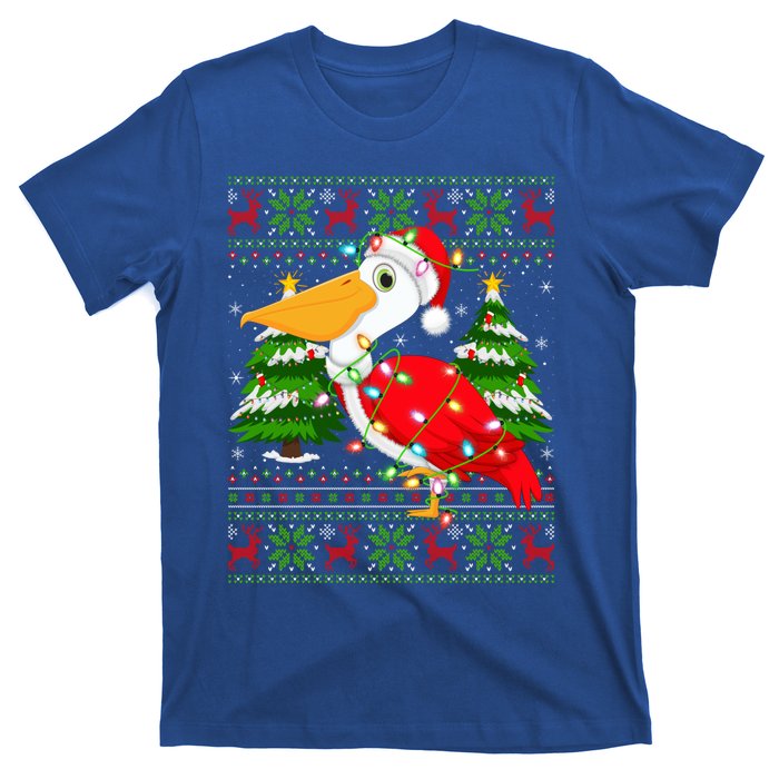 Pelican Bird Xmas Style Ugly Santa Pelican Christmas Great Gift T-Shirt