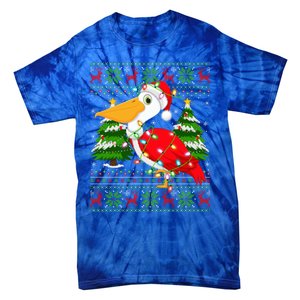 Pelican Bird Xmas Style Ugly Santa Pelican Christmas Great Gift Tie-Dye T-Shirt