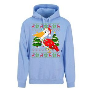 Pelican Bird Xmas Style Ugly Santa Pelican Christmas Great Gift Unisex Surf Hoodie