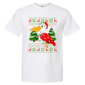 Pelican Bird Xmas Style Ugly Santa Pelican Christmas Great Gift Garment-Dyed Heavyweight T-Shirt